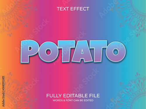 Text effect 3d style