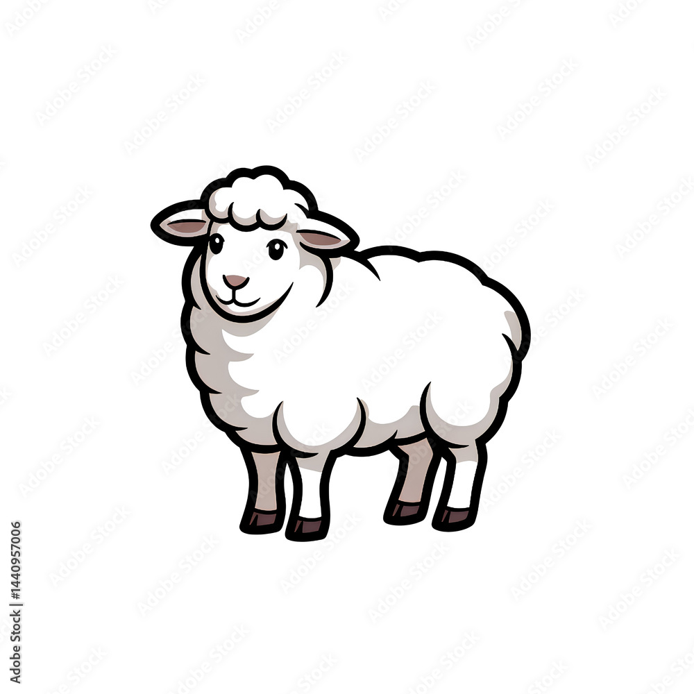 vector illustration of white sheep vector illustration of white sheep