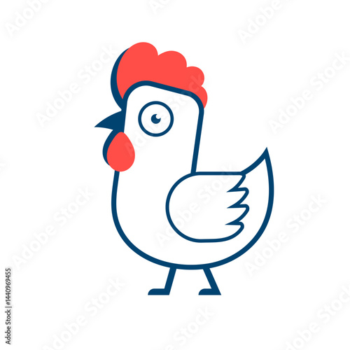 Chicken Logo, brand mark restaurant, roost food icon, clean tasty foodie roster. Graphic design trending yummy Symbol seal brand Pure and minimal
