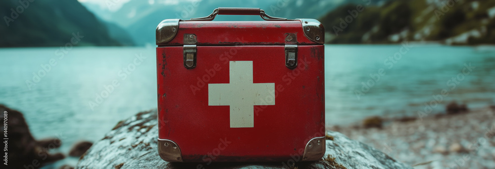 a very basic travel first aid kit, it is small and compact