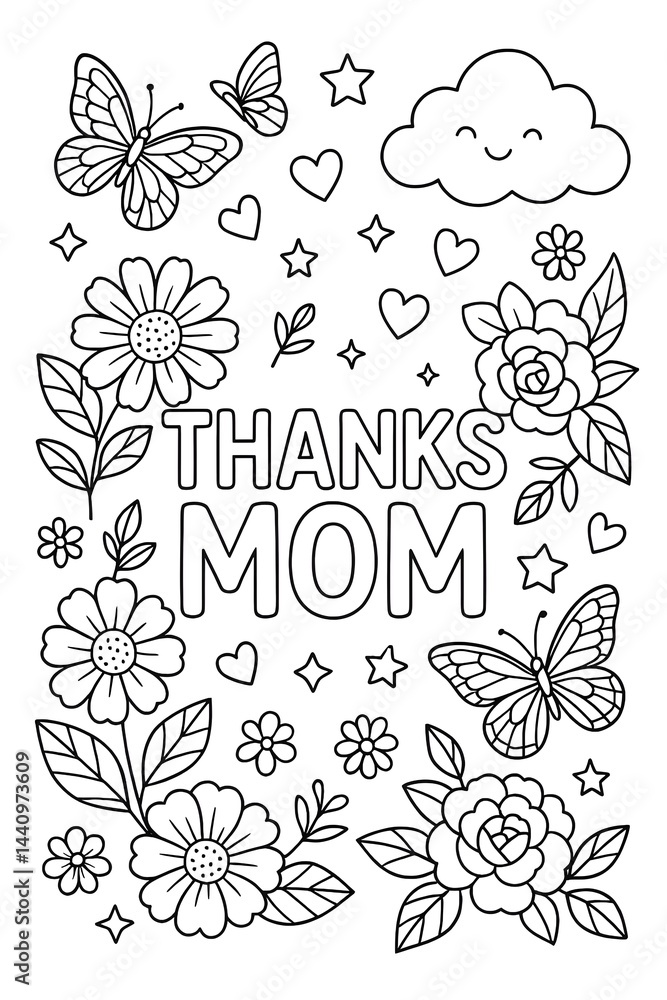 Obraz premium floral frame with butterflies