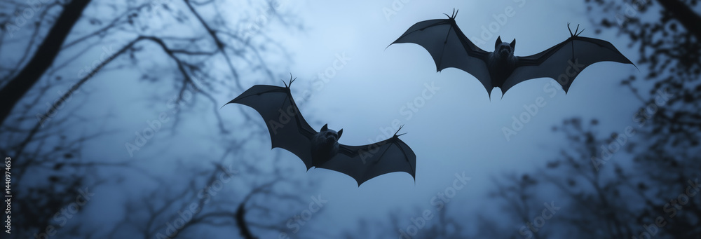 scary bats flying at night