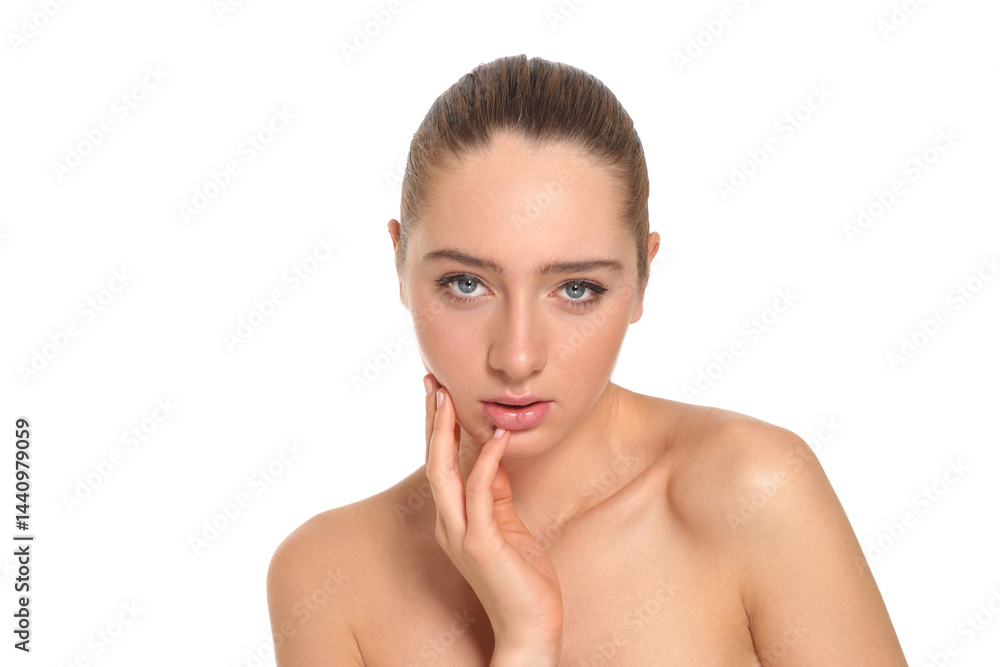 face of young pretty woman face of young pretty woman