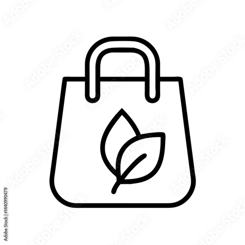 Eco-friendly bag with leaf design in minimalist style  