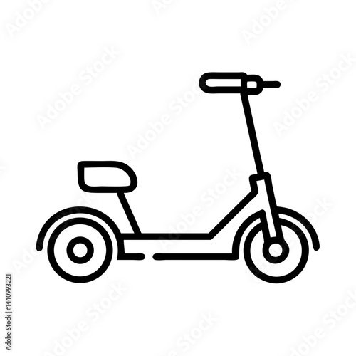 Electric Scooter Outline Design  