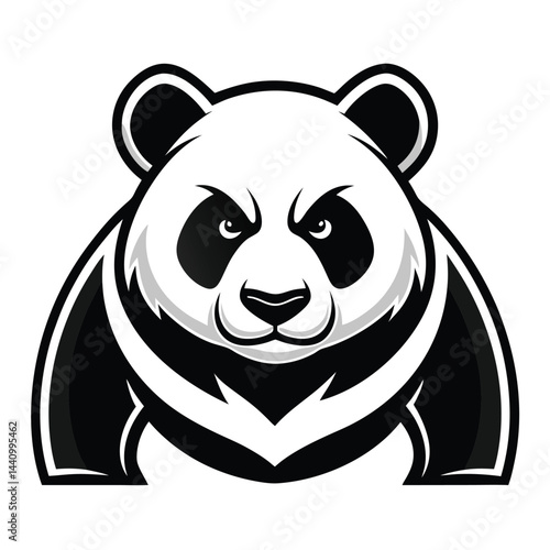 Angry Panda Mascot Logo