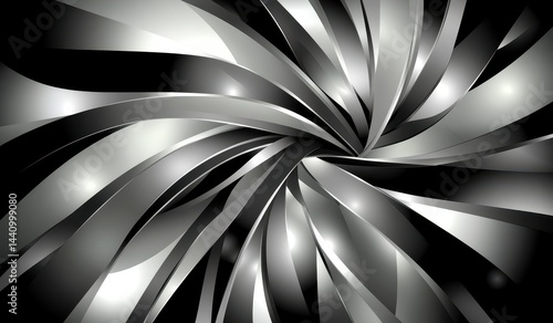 Wallpaper Mural Abstract swirl design in shades of gray and black Torontodigital.ca