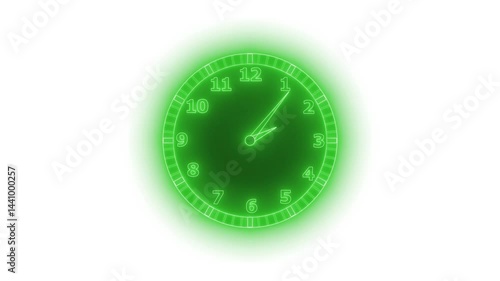 Wallpaper Mural Neon Countdown with Analog Clock Animation Torontodigital.ca