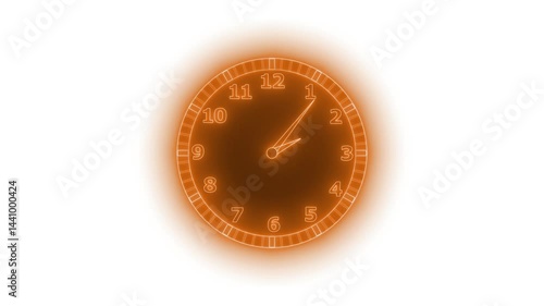 Wallpaper Mural Neon Countdown with Analog Clock Animation Torontodigital.ca