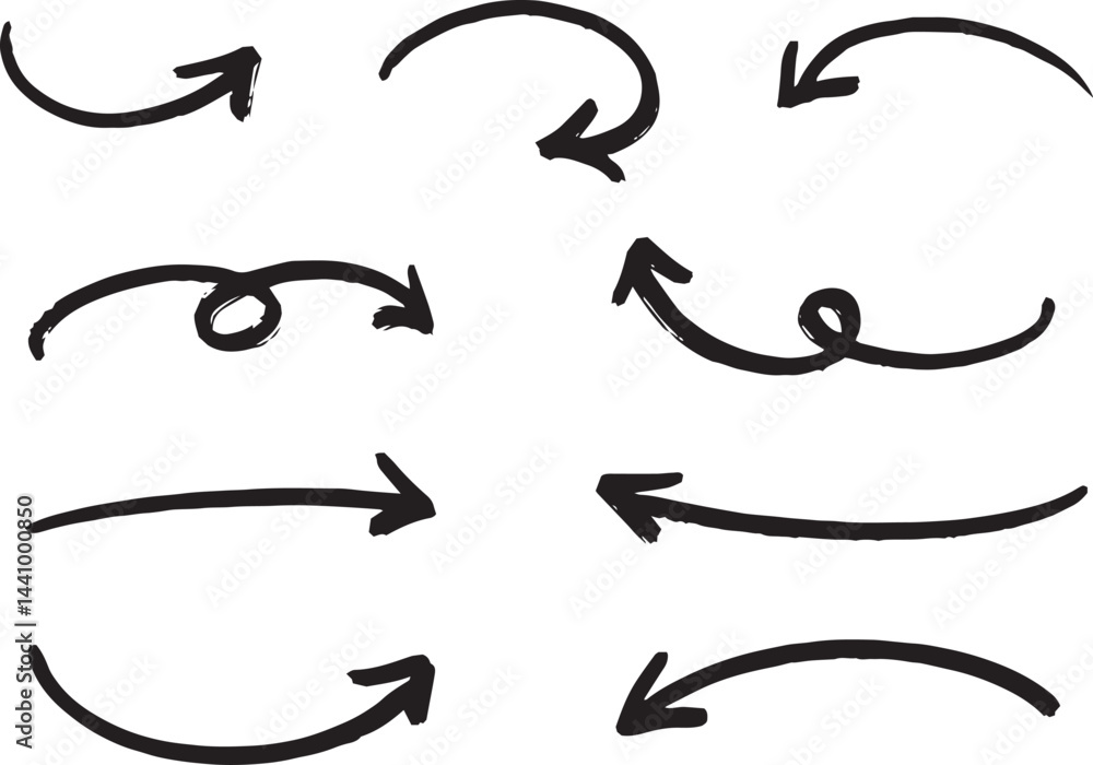 ベクターのペンの手書きの矢印セット 黒 矢印ハート装飾要素線画手描きスケッチ ベクターのペンの手書きの矢印セット 黒 矢印ハート装飾要素線画手描きスケッチ