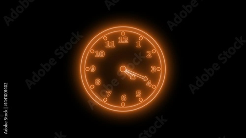 Wallpaper Mural Glowing Neon Clock Countdown Animation for Deadline Scenes Torontodigital.ca