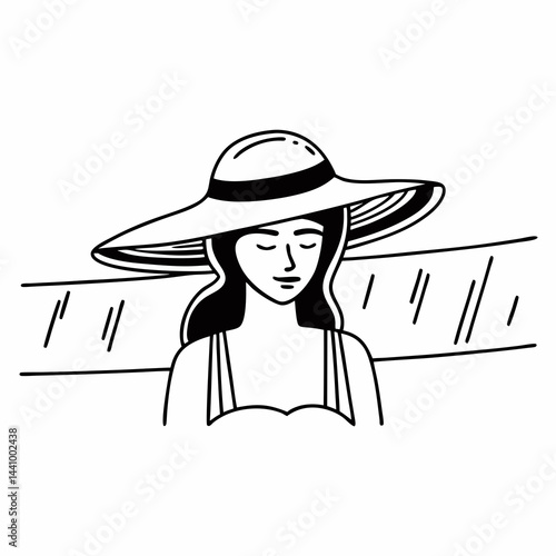 Cowgirl with her hat