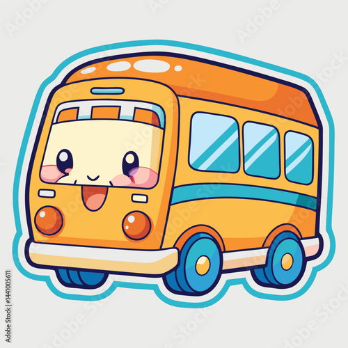 Cute cartoon school bus (1)