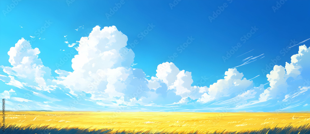 Fototapeta premium field and sky