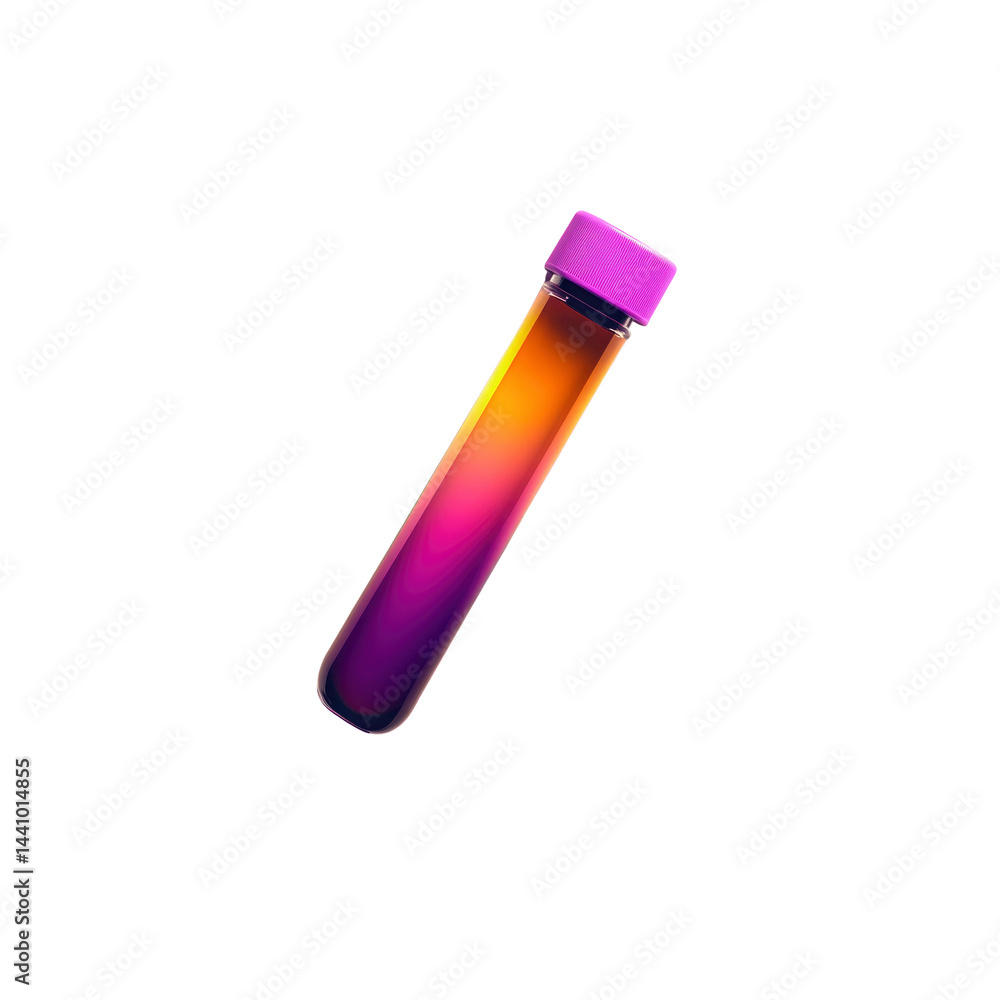 Gradient Liquid in Test Tube, Science Experiment, Laboratory Sample Gradient Liquid in Test Tube, Science Experiment, Laboratory Sample
