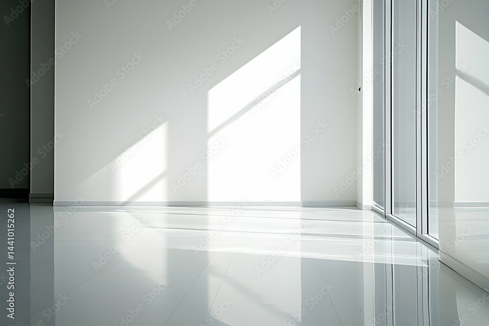 empty white room with window empty white room with window