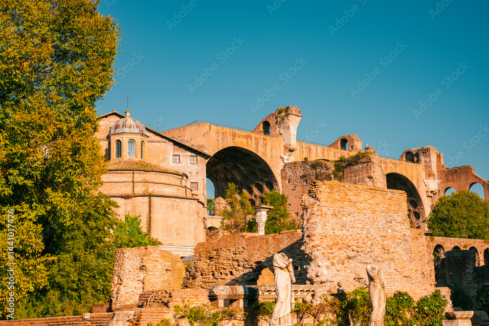 The Roman Forum, also known by its Latin name Forum Romanum, is a rectangular forum surrounded by the ruins of several important ancient government buildings at the centre of the city of Rome. Citizen