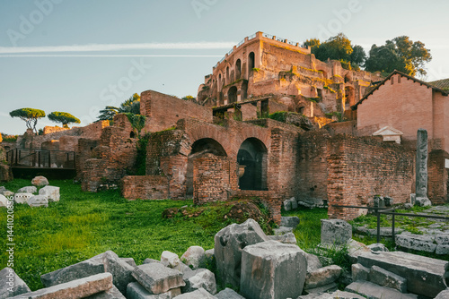 Obraz na płótnie The Roman Forum, also known by its Latin name Forum Romanum, is a rectangular forum surrounded by the ruins of several important ancient government buildings at the centre of the city of Rome. Citizen w salonie