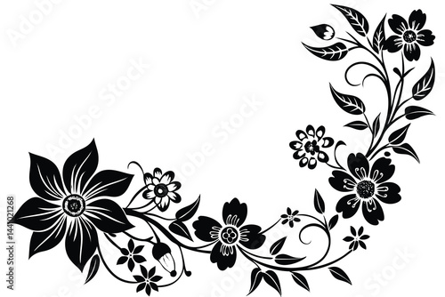 sketchy Sakura silhouette vector illustration