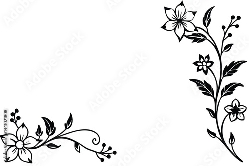 sketchy Sakura silhouette vector illustration