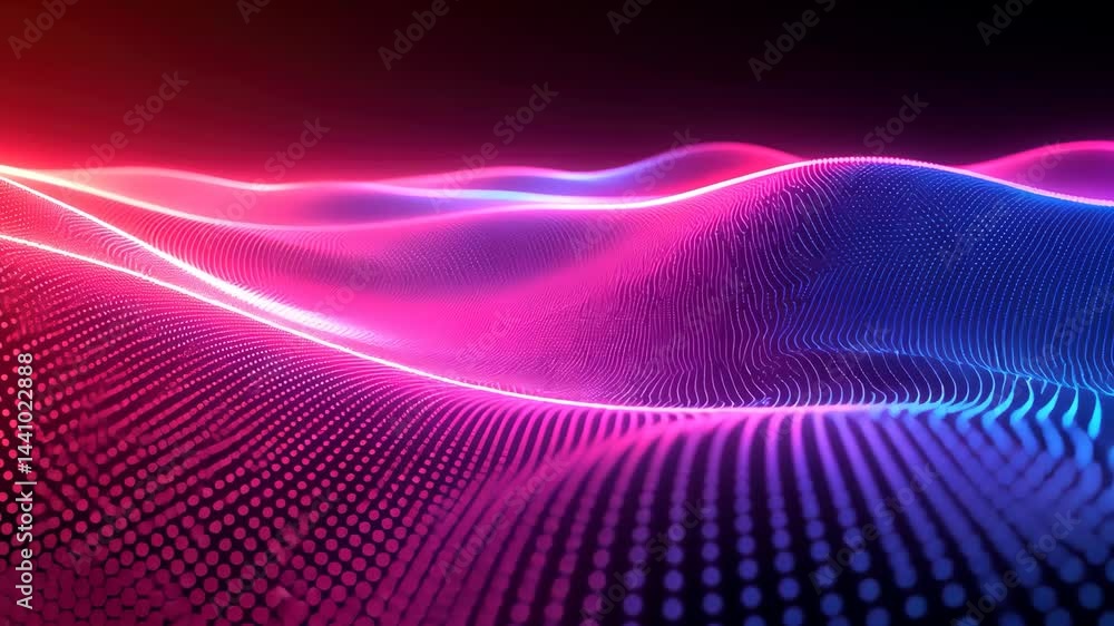 Futuristic Neon Waveform with Glowing Dots
Futuristic Neon Waveform with Glowing Dots