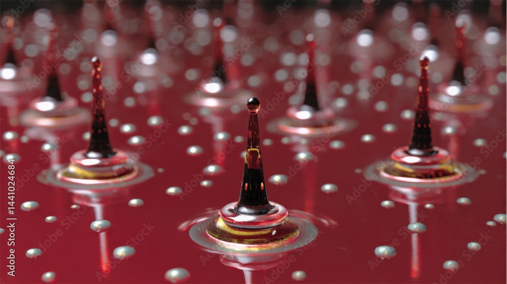 Spin-coating perovskite solution creating uniform layers on substrate in laboratory setting