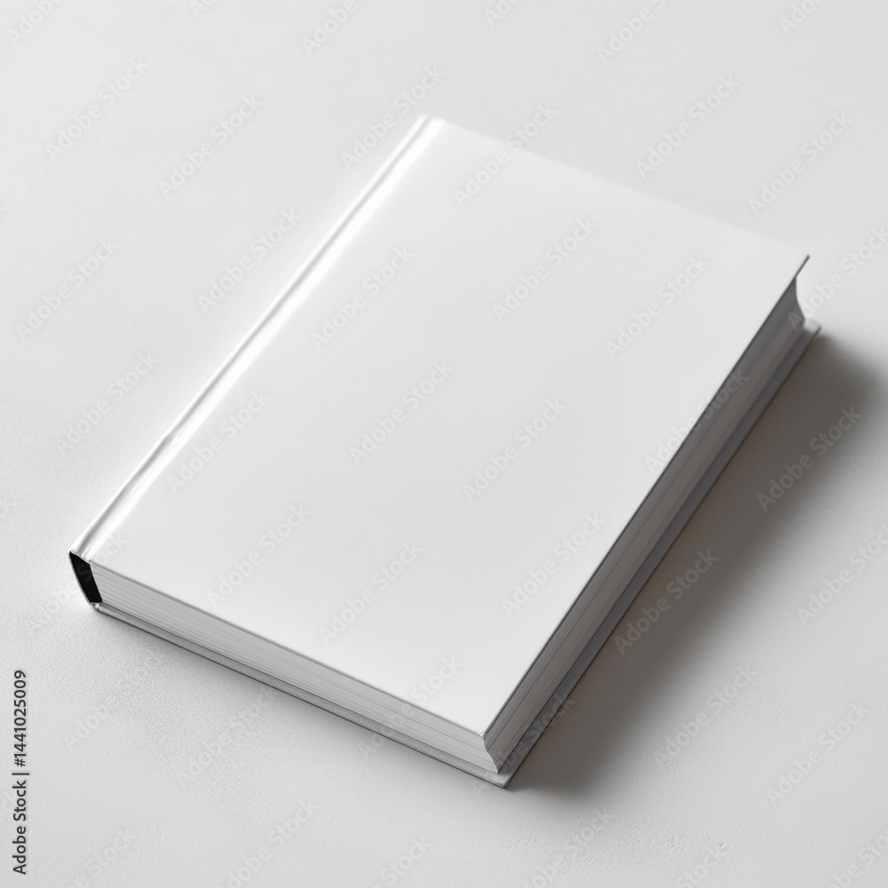 Blank White Book Cover on Plain Background Blank White Book Cover on Plain Background