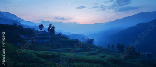 sunrise over the mountains