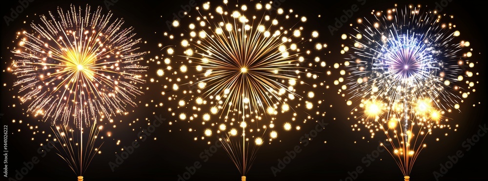 Naklejka premium A dark background is set ablaze with a weld starburst fire and spark effect, accompanied by a flare from an electric welding machine working on a metal surface, within a realistic 3D modern set of