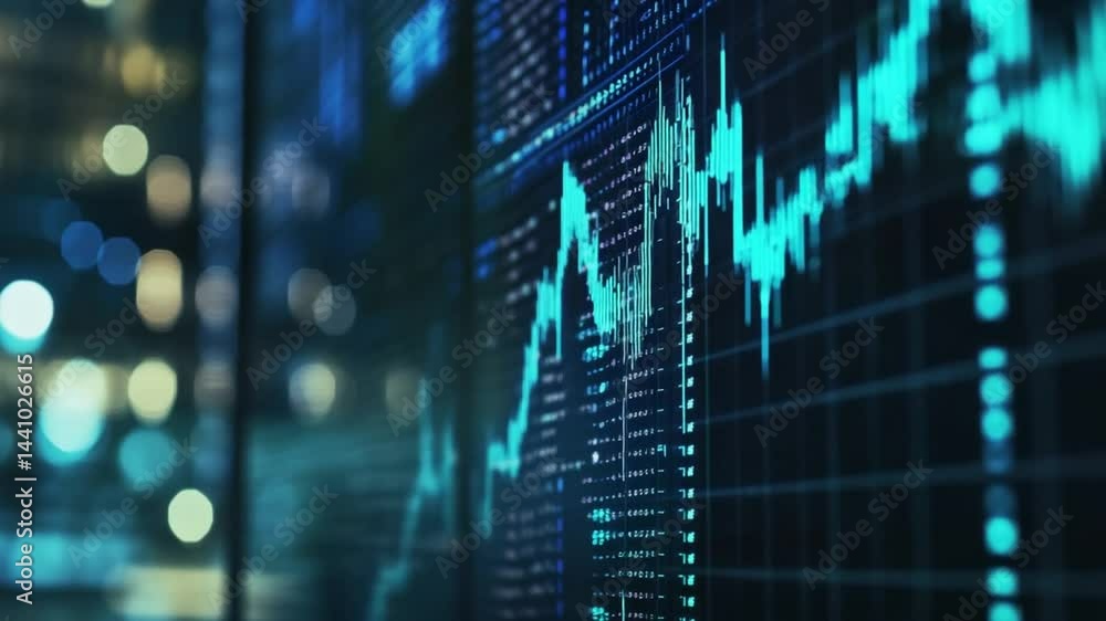 Dynamic market data visualization for stock market trends and analysis footage Dynamic market data visualization for stock market trends and analysis footage
