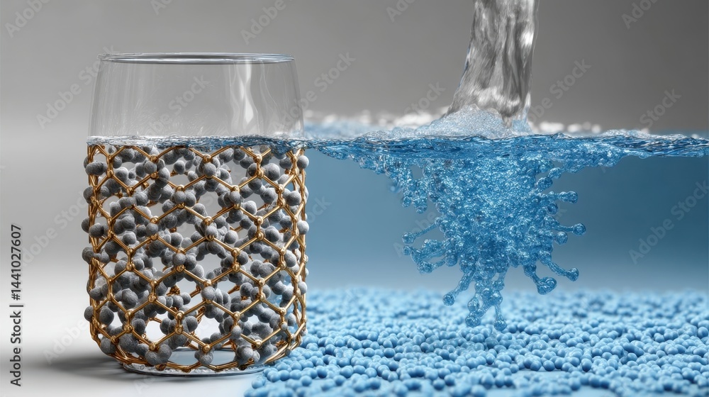 Innovative water filtration system demonstration featuring MXen technology in action