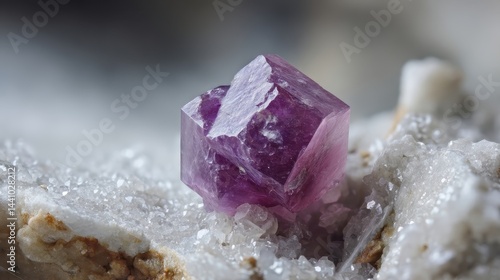 Obraz na płótnie Wolframite crystal with quartz matrix illuminated in natural light, showcasing intricate details and color w salonie