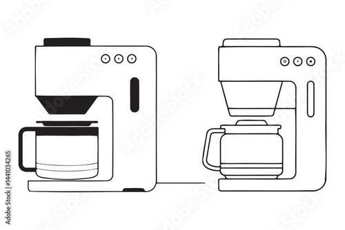 Two Modern Coffee Makers Side-by-Side