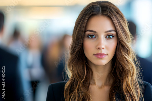 Wallpaper Mural A modern, beautiful business girl in a working office environment Torontodigital.ca