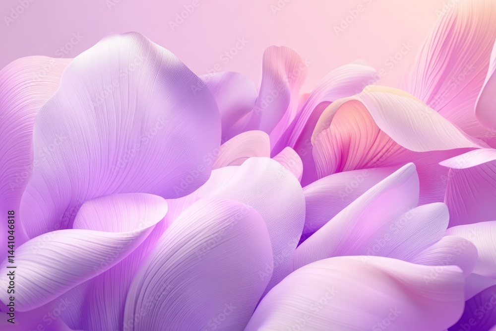 Fototapeta premium Abstract close-up view of delicate, flowing petals.
