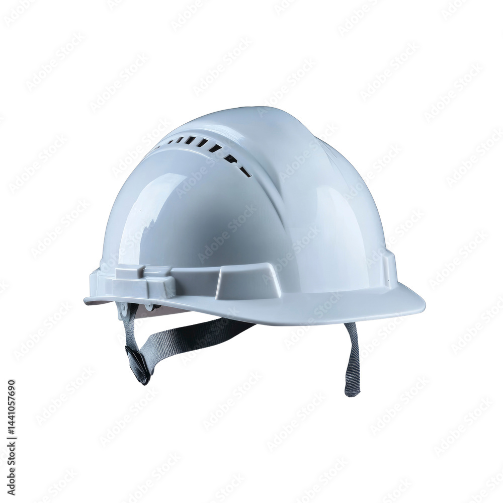 Fototapeta premium White Safety Helmet, Hard Hat, Construction Head Protection Equipment