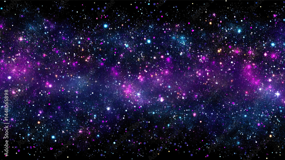 Fototapeta premium space giltter particle glow on dark background