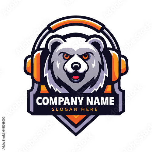 Bear with Headphones Logo