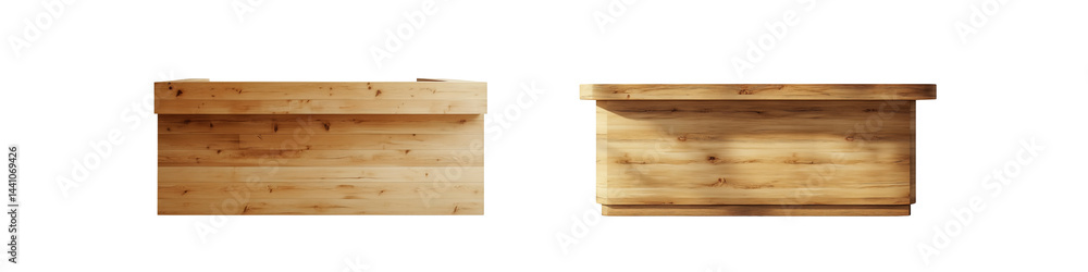 Collection of rustic wooden bar counters isolated on a transparent background, ideal for cozy and cabin-style interiors. Collection of rustic wooden bar counters isolated on a transparent background, ideal for cozy and cabin-style interiors.