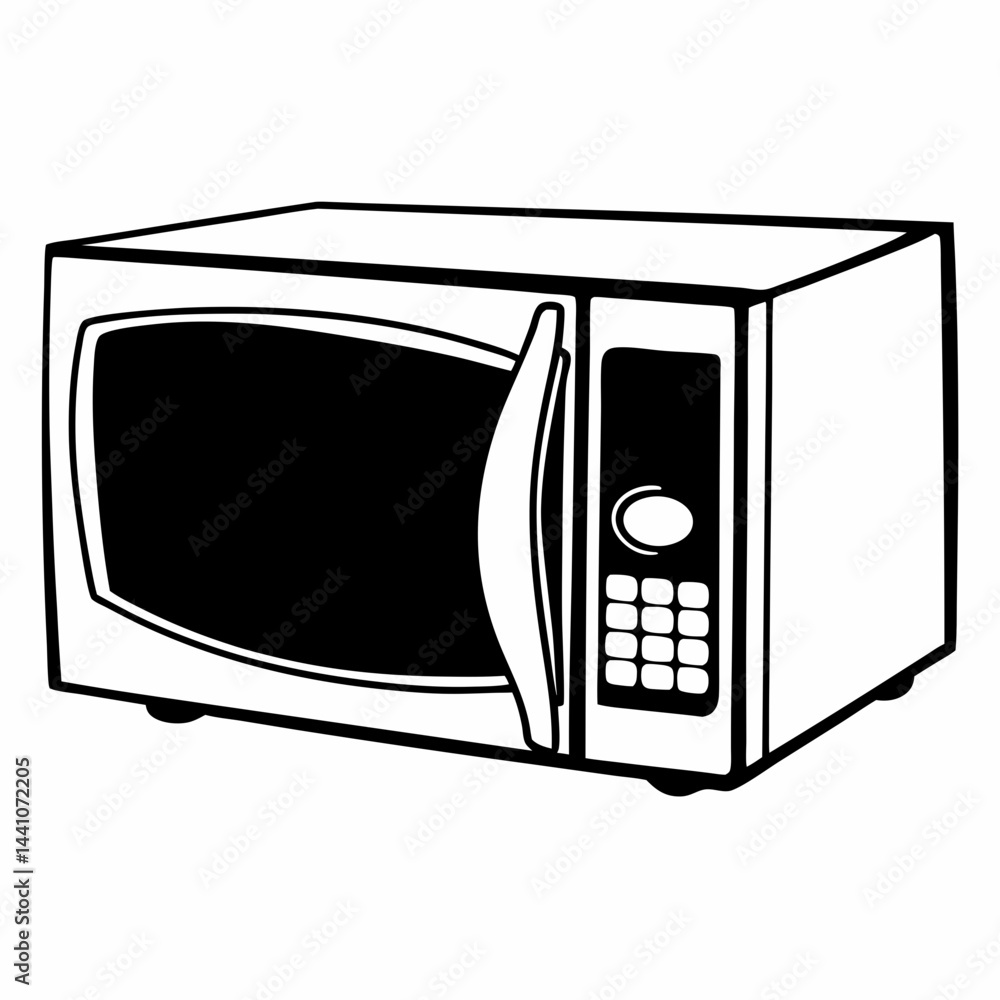 Fototapeta premium microwave oven vector