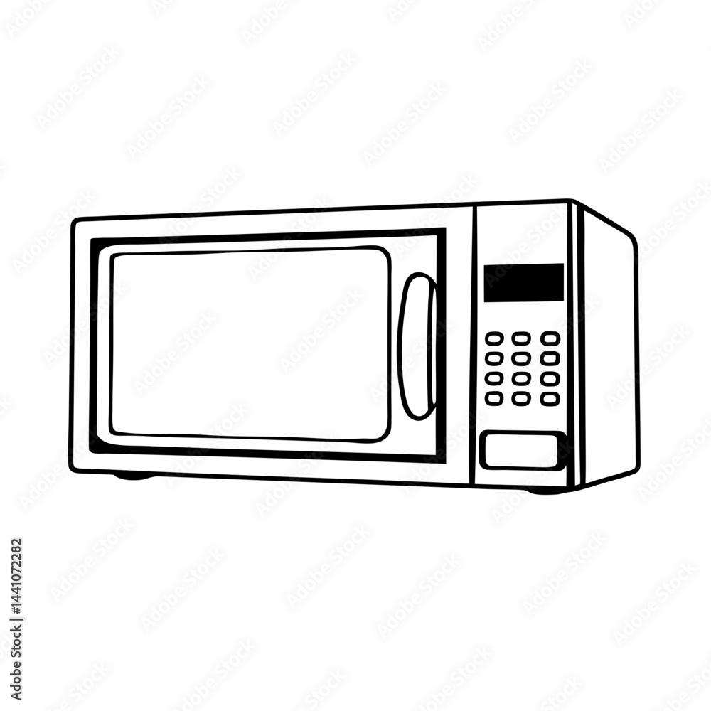 Obraz premium microwave oven vector illustration