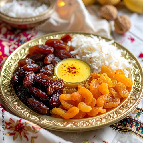 Elegant Image of Golden Fire Temple at Sunset for Parsi New Year Religious Poster