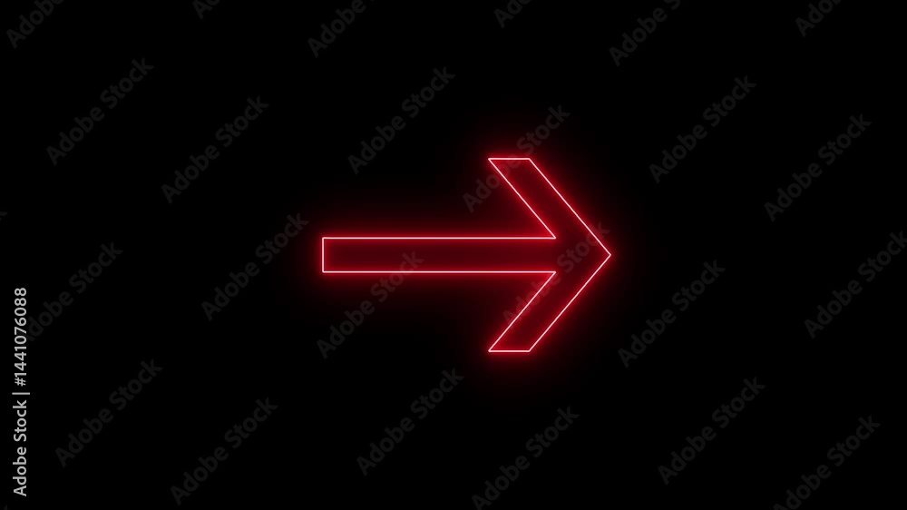 Glowing neon arrows moving from right to left on black background. neon abstract directional icon animation 4k. Glowing neon arrows moving from right to left on black background. neon abstract directional icon animation 4k.