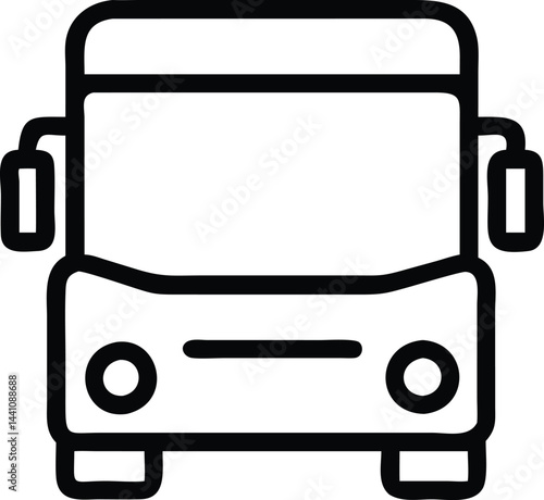 Lorry Frontview Icon for Transportation and Freight