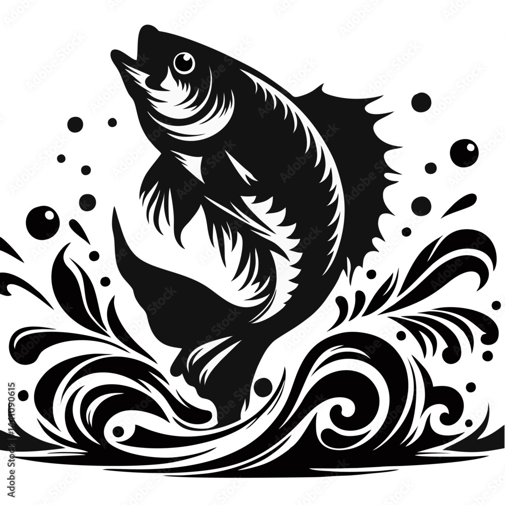 Obraz premium A vector fish.