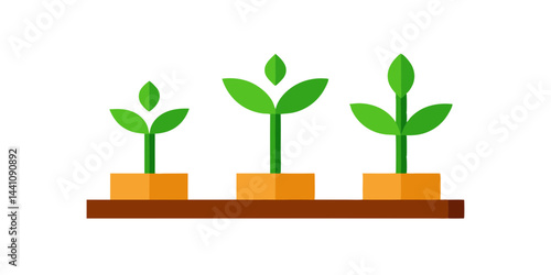 Animated grass sprout icons vector illustration