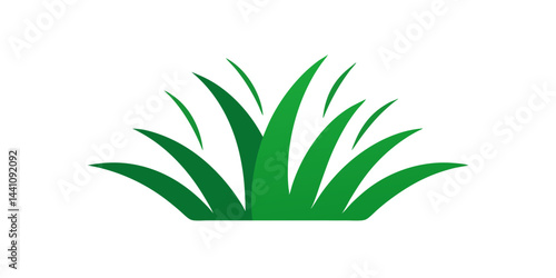 Vector grass blades icon vector illustration