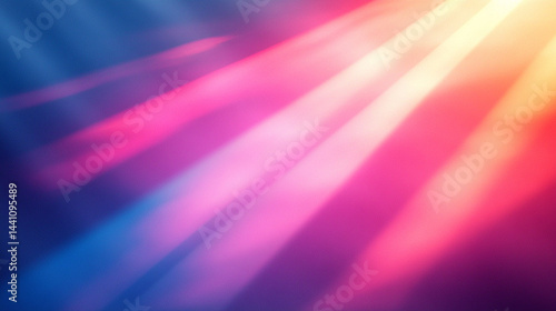 abstract colourful light rays background with bokeh