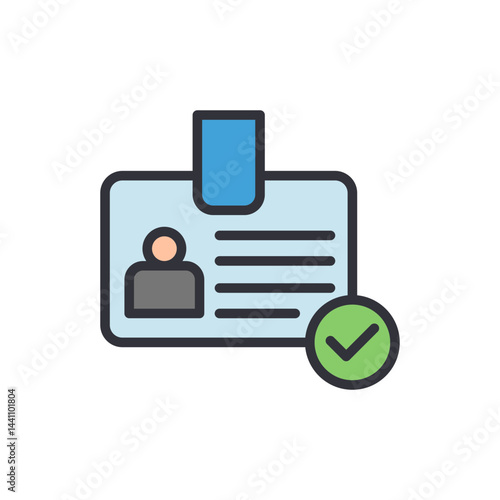 Employment contract colored icons, minimalist vector illustration ,simple transparent graphic element .Isolated on white background