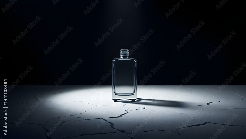 Dark Glass Perfume Bottle Mockup Elegant & Minimalist Product Presentation